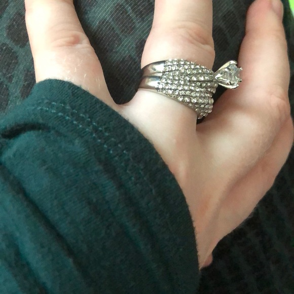 925 Silver Set Rings Round Cut White Sapphire New - Picture 3 of 7